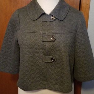 Cape crop waist jacket